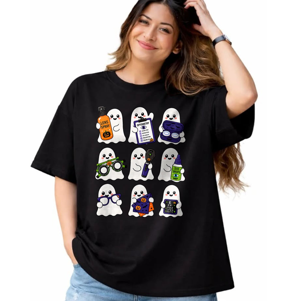 Best Doctor Shirt, Funny Doctor UnisexT-Shirt/Hoodie/Sweatshirt HLT00 - Cute Optometry Ghost Halloween Spooky Optometrist Crew EyeDr T-Shirt