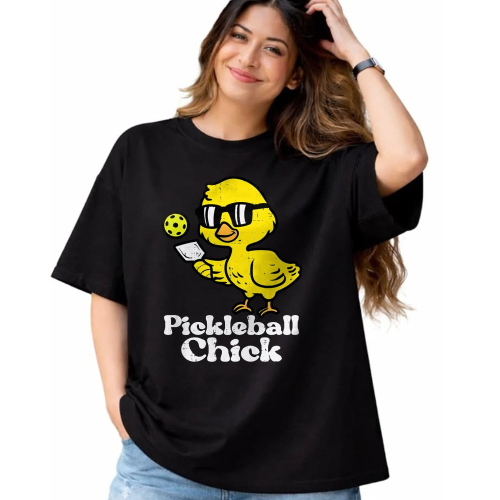 Funny Pickleball Shirt, Pickleball Lover Unisex T-Shirt/Hoodie/Sweatshirt HLT00 - Pickleball Chick Funny Pickle Ball Women Girls Kids Toddler T-Shirt