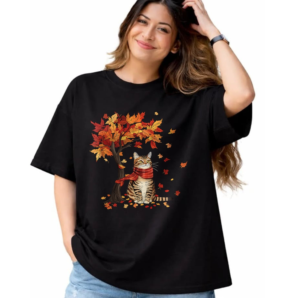 Best Thanksgiving Family Shirt , Funny Thanksgiving UnisexT-Shirt/Hoodie/Sweatshirt HLT00 - Cat Leaf Fall Tree Hello Autumn Thanksgiving It's Fall Y'all T-Shirt