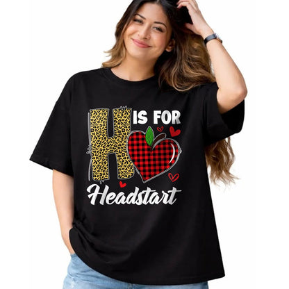 Best Student Shirt, Funny Back To School UnisexT-Shirt/Hoodie/Sweatshirt HLT00 - H Is For Headstart Head Start Teacher Leopard Back To School T-Shirt