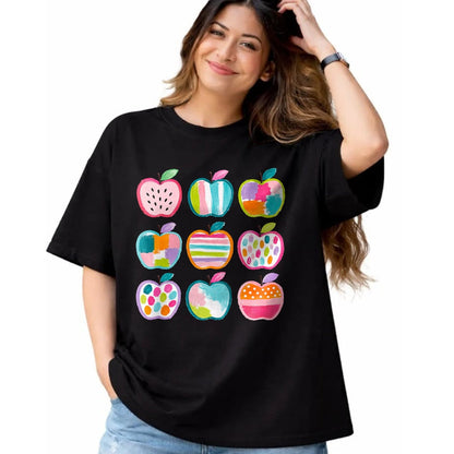 Best Student Shirt, Funny Back To School UnisexT-Shirt/Hoodie/Sweatshirt HLT00 - Preppy Art Apples Back to School Teacher Student Cute Apple T-Shirt