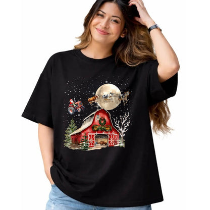 Best Farmer Life Shirt, Funny Farmer UnisexT-Shirt/Hoodie/Sweatshirt HLT00 - Funny Santa Claus Tractor Cows Farm Farmer Christmas Holiday T-Shirt