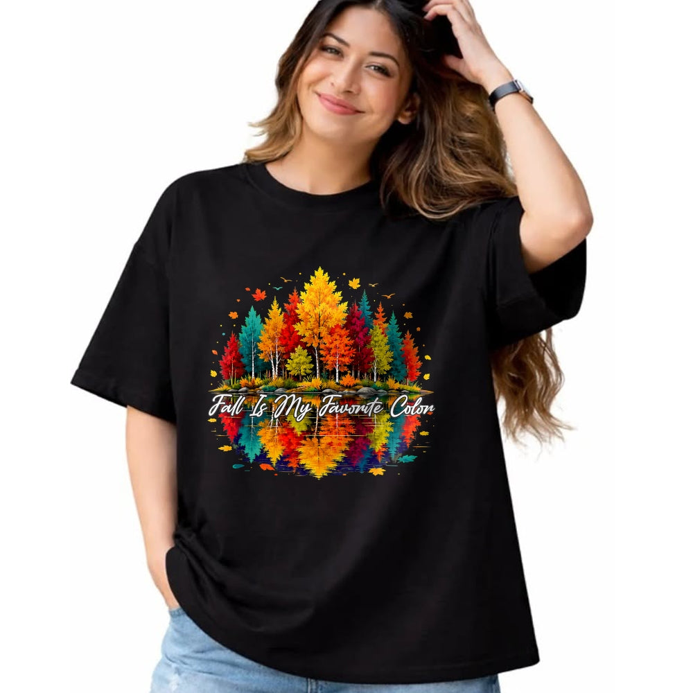 Best Thanksgiving Family Shirt , Funny Thanksgiving UnisexT-Shirt/Hoodie/Sweatshirt HLT00 - Vintage Autumn Leaves Funny Fall is My Favorite Color T-Shirt