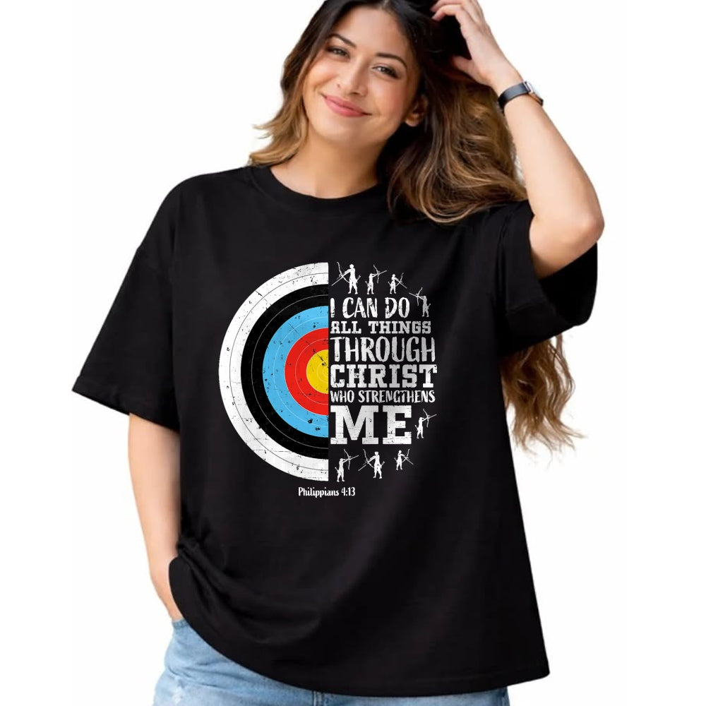 Christian Tee, Christian Faith Unisex T-Shirt/Hoodie/Sweatshirt HLT00 - Christian Archery Gifts Women Teen Girls Men Boys Religious T-Shirt
