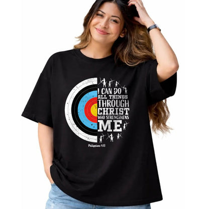 Christian Tee, Christian Faith Unisex T-Shirt/Hoodie/Sweatshirt HLT00 - Christian Archery Gifts Women Teen Girls Men Boys Religious T-Shirt