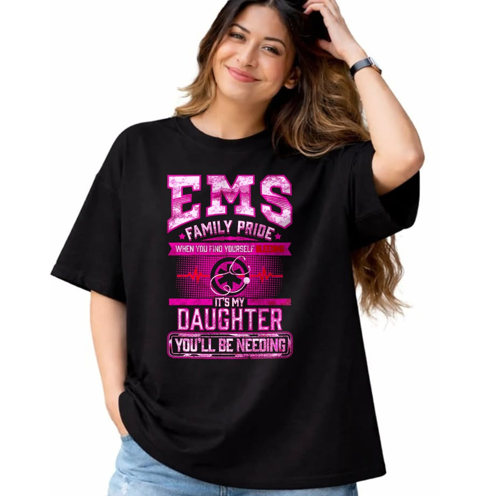 Funny Nurse Shirt, Nurse Unisex T-Shirt/Hoodie/Sweatshirt HLT00 - EMT Gift Proud Mom Dad Of EMS Paramedic Daughter F T-Shirt T-Shirt