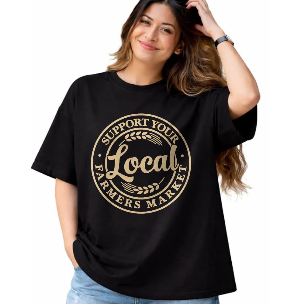 Best Farmer Life Shirt, Funny Farmer UnisexT-Shirt/Hoodie/Sweatshirt HLT00 - Support Your Local Farmers Market Design T-Shirt