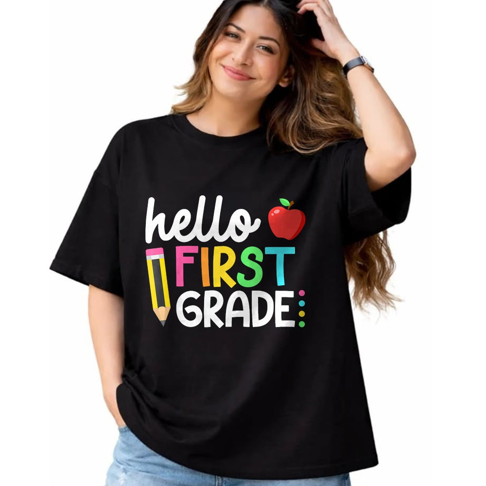 Best Student Shirt, Funny Back To School UnisexT-Shirt/Hoodie/Sweatshirt HLT00 - Hello First Grade Team 1st Grade Back to School Teacher Kids T-Shirt