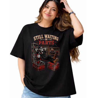 Best Mechanic Life Shirt, Funny Mechanic UnisexT-Shirt/Hoodie/Sweatshirt HLT00 - Funny Waiting On Parts Skeleton Auto Repair Life Mechanic T-Shirt