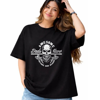 Best Wife Shirt, Wife and Husband Unisex T-Shirt/Hoodie/Sweatshirt HLT00 - Awesome Dads Have Tattoos And Beards Funny Father Dad T-Shirt
