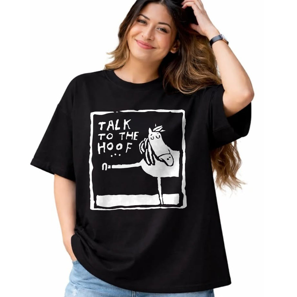 Best Horse Lover Shirt , Funny Horse UnisexT-Shirt/Hoodie/Sweatshirt HLT00 - Funny Womens Funny Talk to The Hoof Horseback Riding T-Shirt