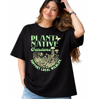 Native American T-Shirts, Vintage Native American Unisex T-Shirt/Hoodie/Sweatshirt HLT00 - Plant Native Gardens Support Local Wildlife Gardening
