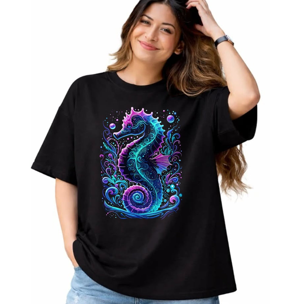 Best Horse Lover Shirt , Funny Horse UnisexT-Shirt/Hoodie/Sweatshirt HLT00 - Seahorse Colorful Underwater Seahorse T-Shirt
