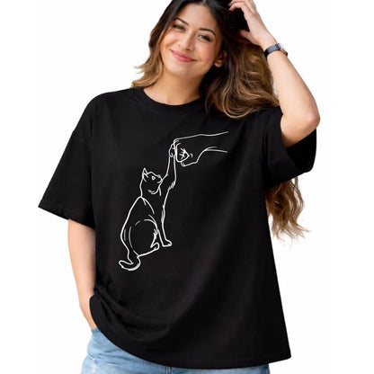 Cat Love Shirt, Funny Cat Lover Gift UnisexT-Shirt/Hoodie/Sweatshirt HLT00 - Funny Cat Best Friend Fist Bump Cat Lover T-Shirt
