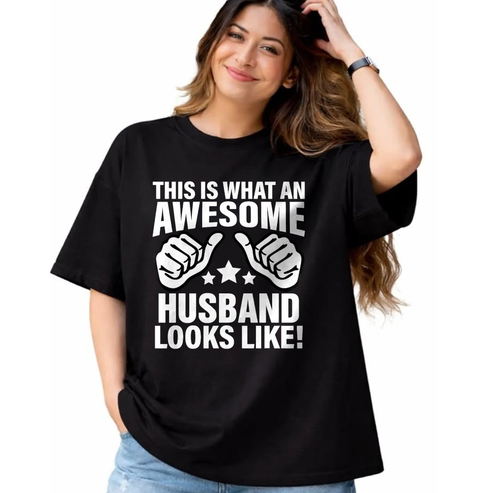 Best Wife Shirt, Wife and Husband Unisex T-Shirt/Hoodie/Sweatshirt HLT00 - This Is What An Awesome Husband Looks Like Cool T-Shirt