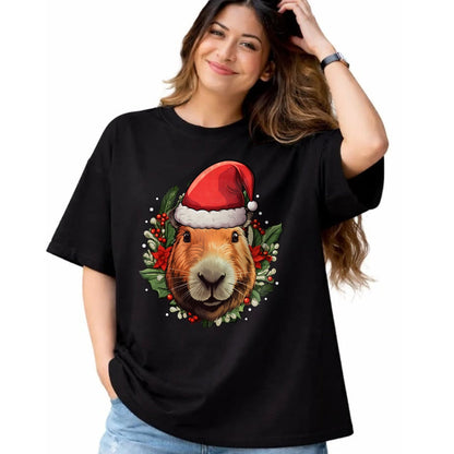 Cute Capybara Shirt, Funny Capybara Unisex T-Shirt/Hoodie/Sweatshirt HLT00 - Funny Christmas Capybara Long Sleeve T-Shirt