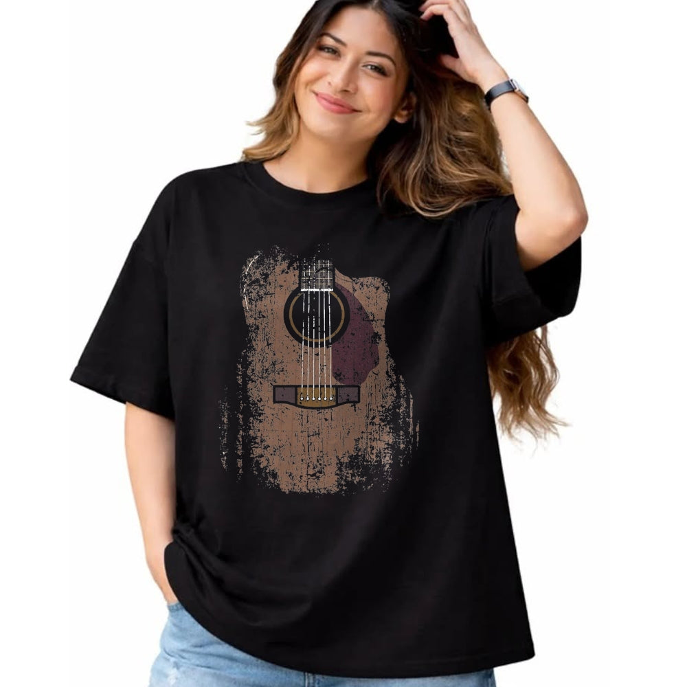 Guitar Lover Shirt, Funny Guitar UnisexT-Shirt/Hoodie/Sweatshirt HLT00 - Distressed Acoustic Guitar Vintage Player Rock & Roll Music T-Shirt, Men, Black, 3X-Large