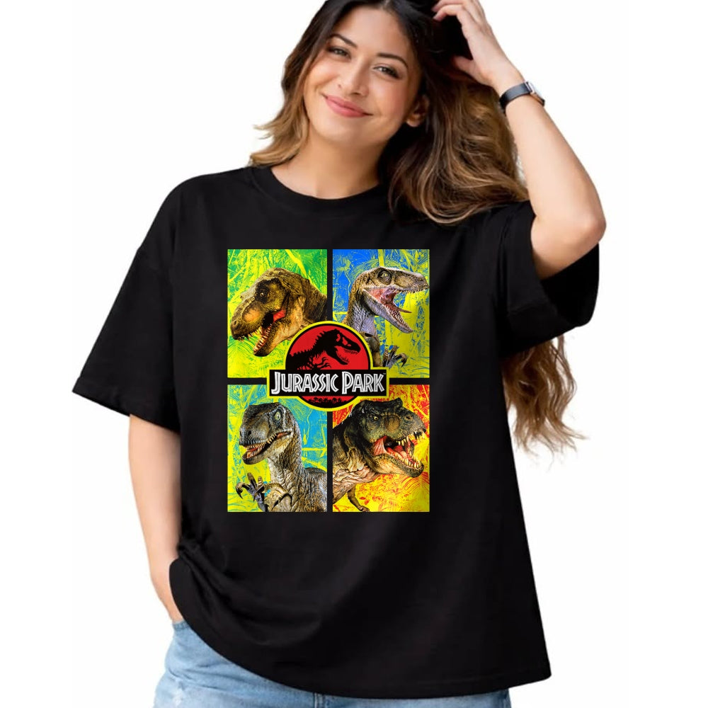 Best Dinosaur Lover Shirt, Funny Dinosaur UnisexT-Shirt/Hoodie/Sweatshirt HLT00 - Jurassic Park Four Different Dinosaur Faces Graphic T-Shirt T-Shirt