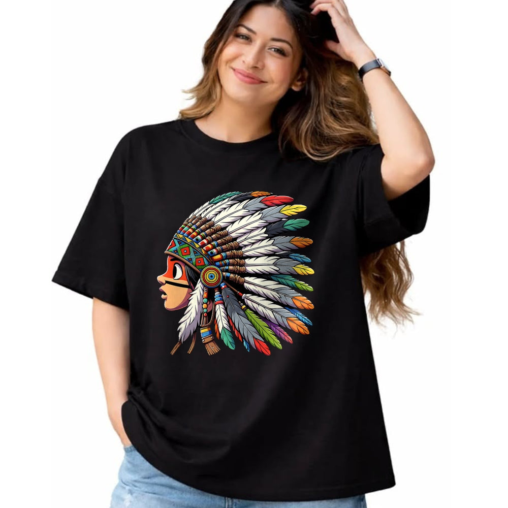 Native American T-Shirts, Vintage Native American Unisex T-Shirt/Hoodie/Sweatshirt HLT00 - Native American Indian Ancestors Headdress Chief kid toddler