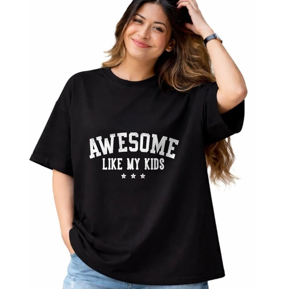 Gift for Mom Shirt, Funny Mom Unisex T-Shirt/Hoodie/Sweatshirt HLT00 -Awesome Like My Kids Gifts for Dad Daddy Mom Mama T-Shirt