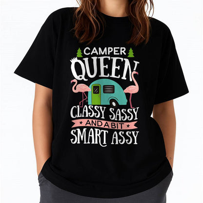 Camper Queen Classy Sassy Smart Funny T-Shirt