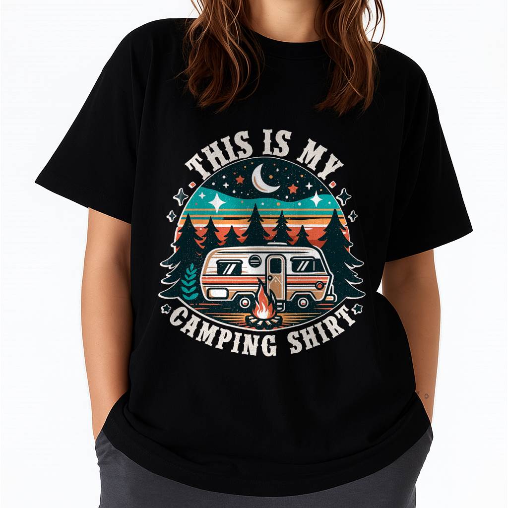 Funny Camper Hiking Nature Shirt This is My Camping Shirt T-Shirt