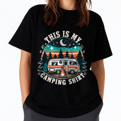 Funny Camper Hiking Nature Shirt This is My Camping Shirt T-Shirt