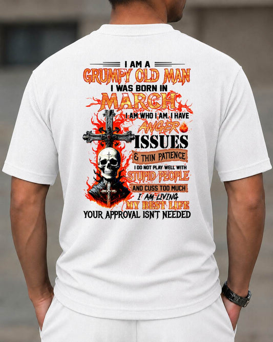 MARCH - I AM A GRUMPY OLD MAN - BIRTHDAY CASUAL SUIT FOR MEN - MAN TEE - NINA03 (SKU2607-237-03) | Waffle casual suit A09-739