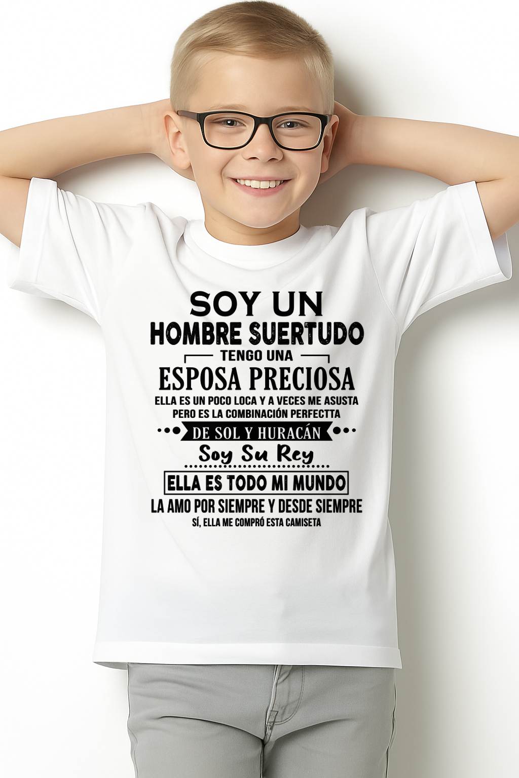SOY UN HOMBRE SUERTUDO TENGO UNA ESPOSA PRECIOSA - Regalo especial para tu novio o esposo - NINA00