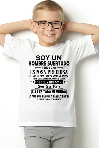 SOY UN HOMBRE SUERTUDO TENGO UNA ESPOSA PRECIOSA - Regalo especial para tu novio o esposo - NINA00