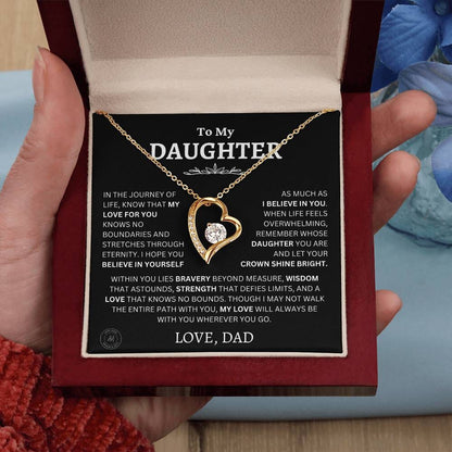 TO MY DAUGHTER "I HOPE YOU BELIEVE IN YOURSELF" - GIFT FROM DAD - NINA00- Forever Love Necklace