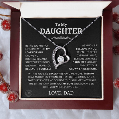 TO MY DAUGHTER "I HOPE YOU BELIEVE IN YOURSELF" - GIFT FROM DAD - NINA00- Forever Love Necklace