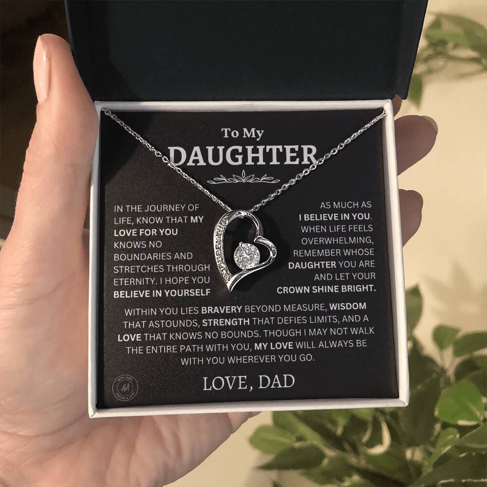 TO MY DAUGHTER "I HOPE YOU BELIEVE IN YOURSELF" - GIFT FROM DAD - NINA00- Forever Love Necklace