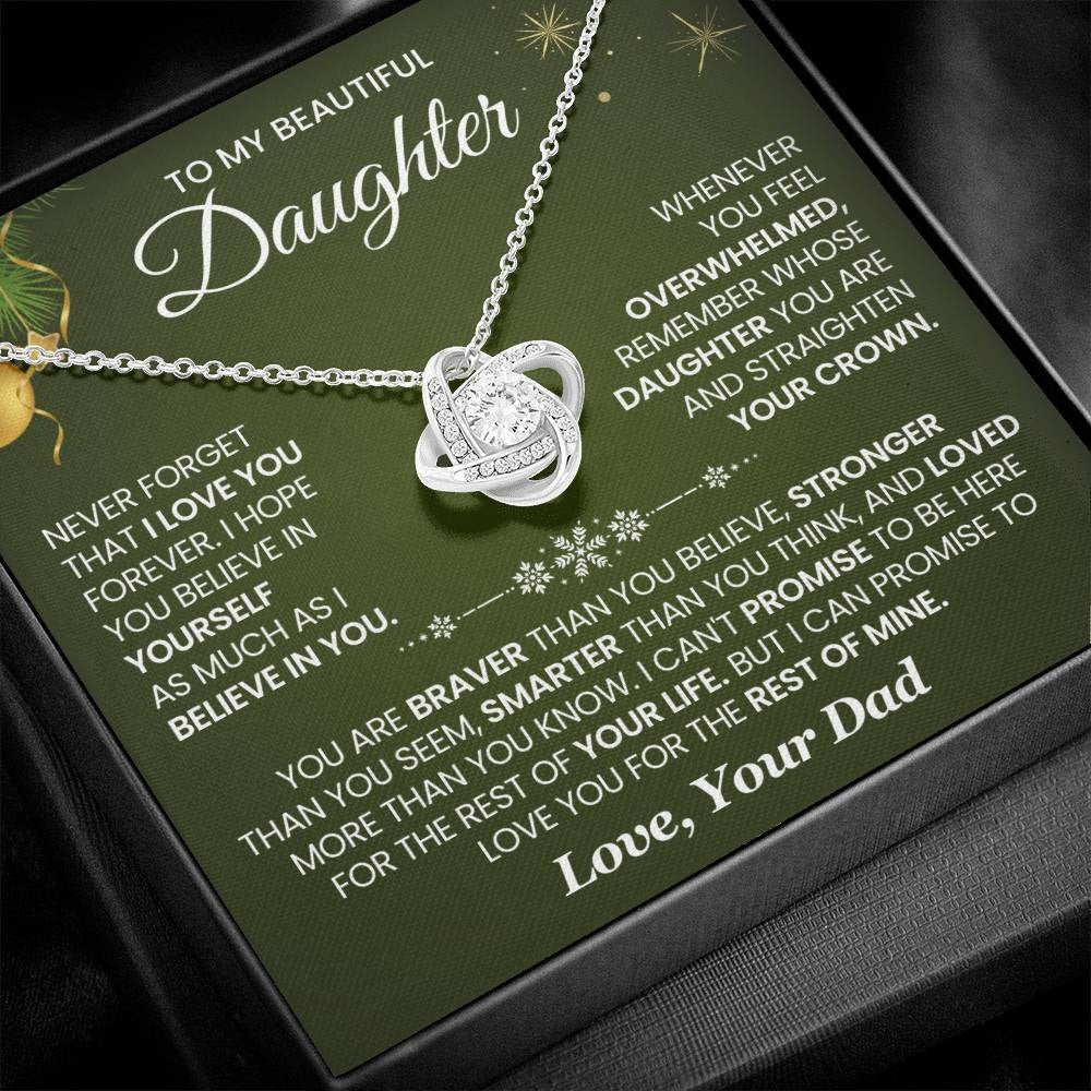 TO MY DAUGHTER FROM DAD - Premium Love Knot Necklace