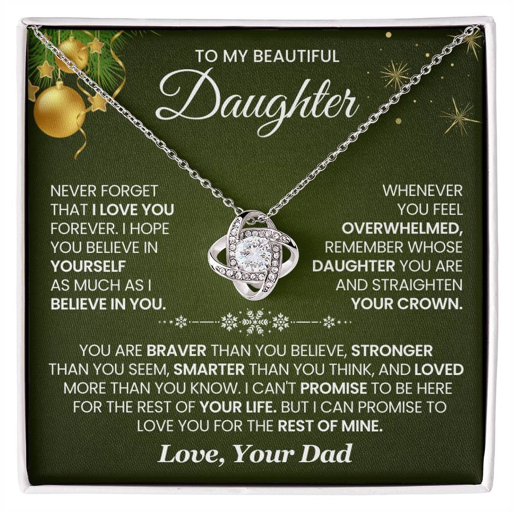 TO MY DAUGHTER FROM DAD - Premium Love Knot Necklace