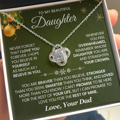 TO MY DAUGHTER FROM DAD - Premium Love Knot Necklace