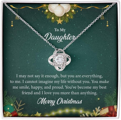 TO MY DAUGHTER FROM MOM - Premium Love Knot Necklace