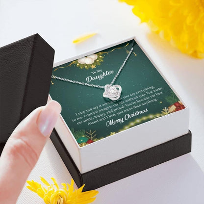 TO MY DAUGHTER FROM MOM - Premium Love Knot Necklace