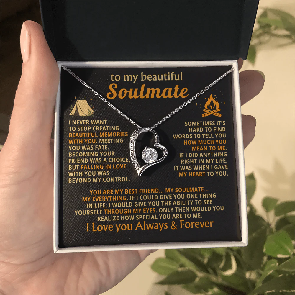TO MY WIFE  - GIFT FROM HUSBAND - Forever Love Necklace