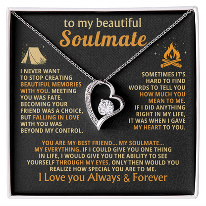 TO MY WIFE  - GIFT FROM HUSBAND - Forever Love Necklace