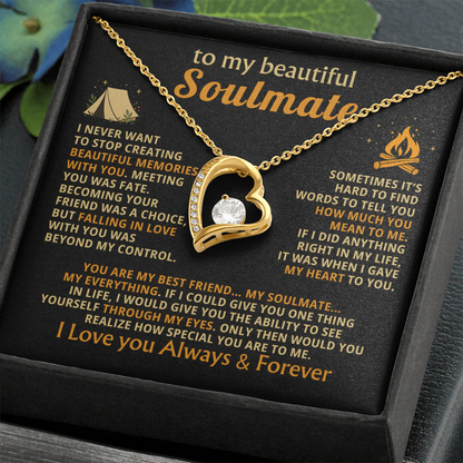 TO MY WIFE  - GIFT FROM HUSBAND - Forever Love Necklace