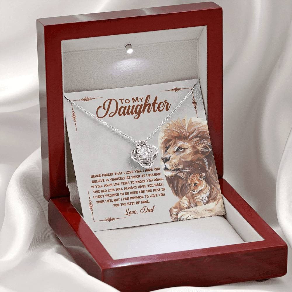 TO MY DAUGHTER FROM DAD - Premium Love Knot Necklace