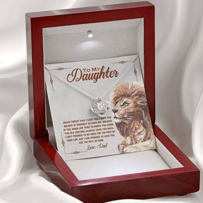 TO MY DAUGHTER FROM DAD - Premium Love Knot Necklace