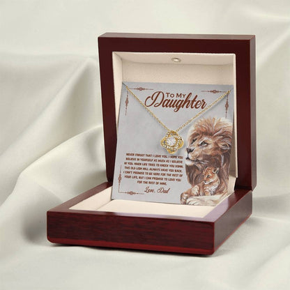 TO MY DAUGHTER FROM DAD - Premium Love Knot Necklace