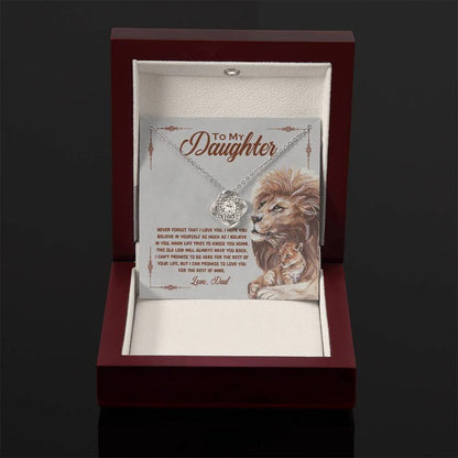 TO MY DAUGHTER FROM DAD - Premium Love Knot Necklace
