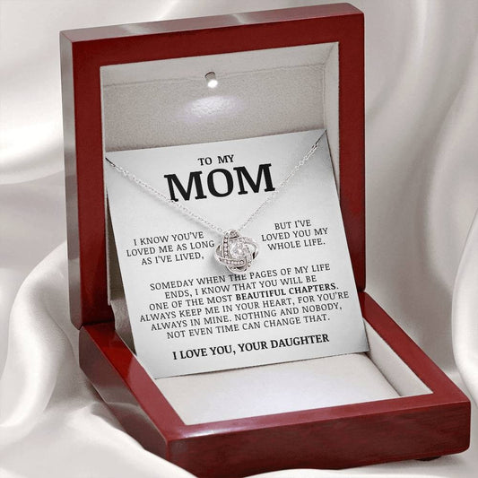 TO MY MOM FROM DAUGHTER - Premium Love Knot Necklace