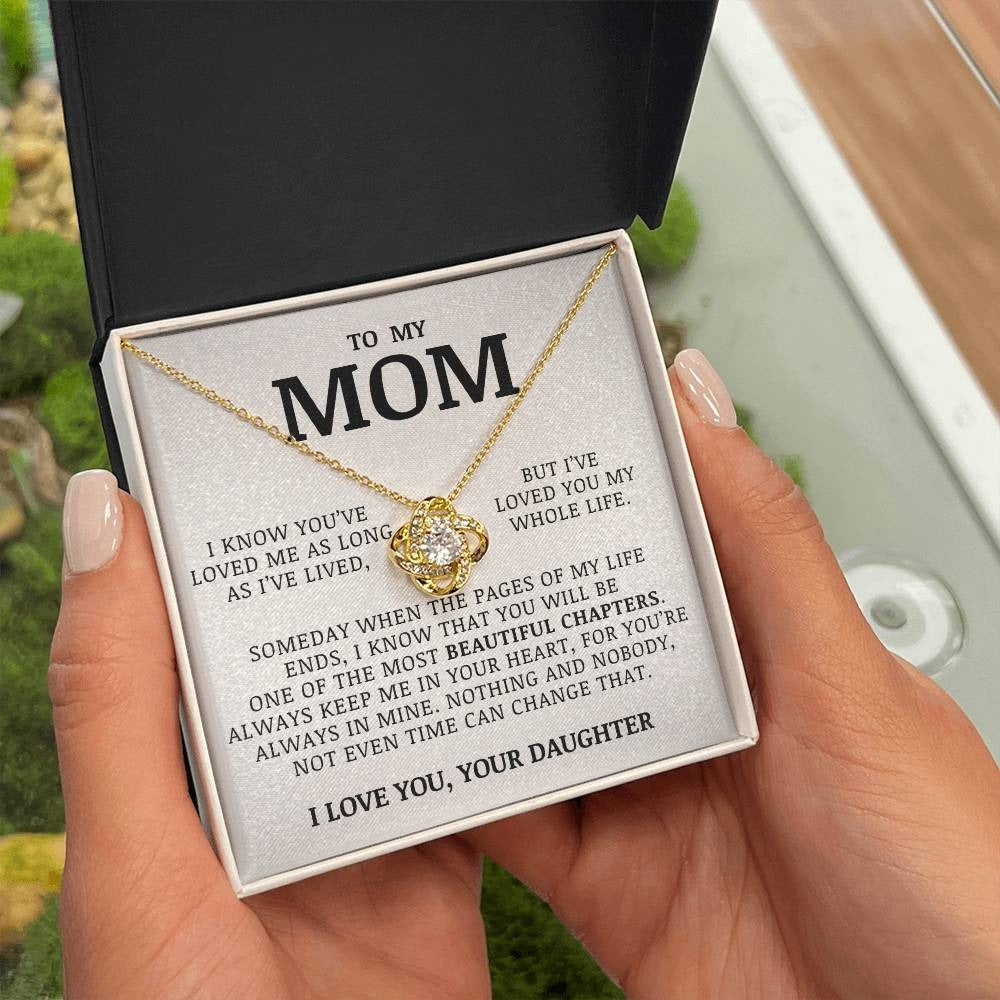 TO MY MOM FROM DAUGHTER - Premium Love Knot Necklace