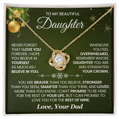 TO MY DAUGHTER FROM DAD - Premium Love Knot Necklace