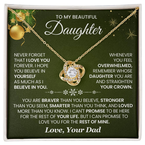 TO MY DAUGHTER FROM DAD - Premium Love Knot Necklace