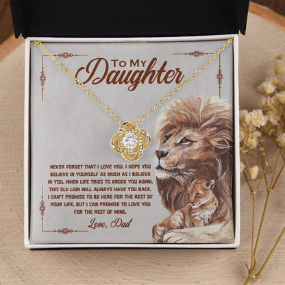 TO MY DAUGHTER FROM DAD - Premium Love Knot Necklace